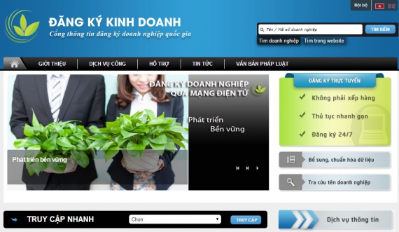 Thay đổi đăng ký kinh doanh qua mạng